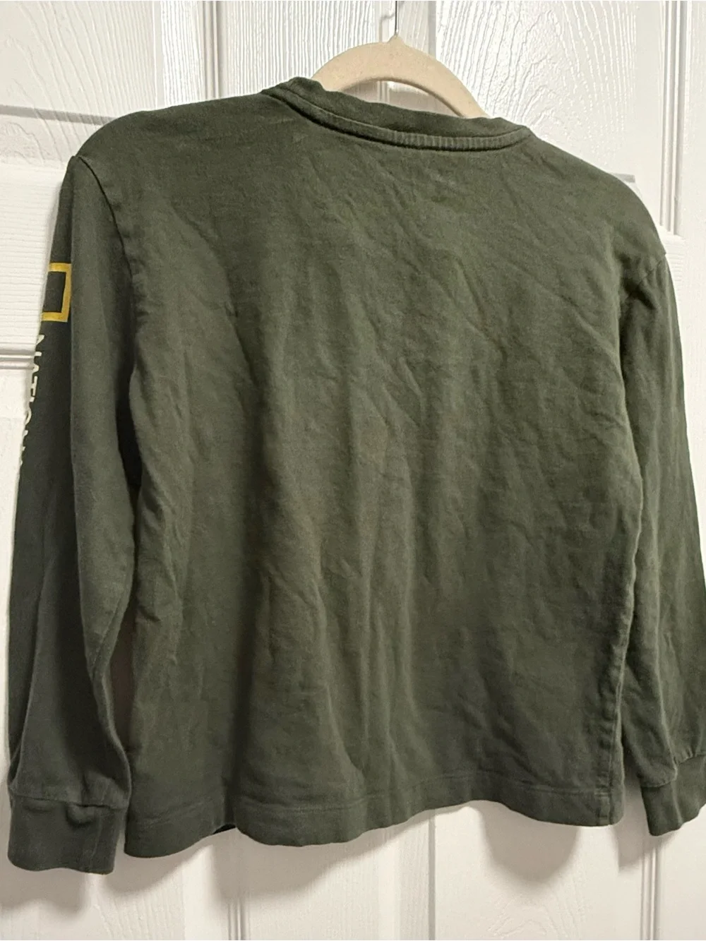 Gap Kids National Geographic Kids Olive Green Dinosaur Graphic Long Sleeve Tee